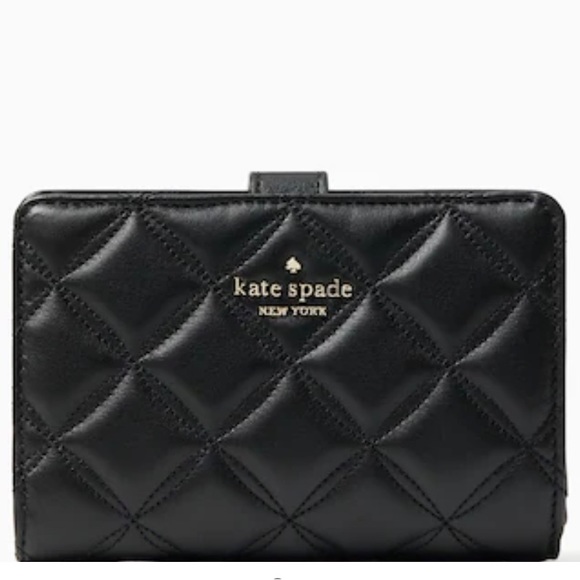 Kate Spade Natalia Medium Compact Bifold Wallet Black - Picture 12 of 13